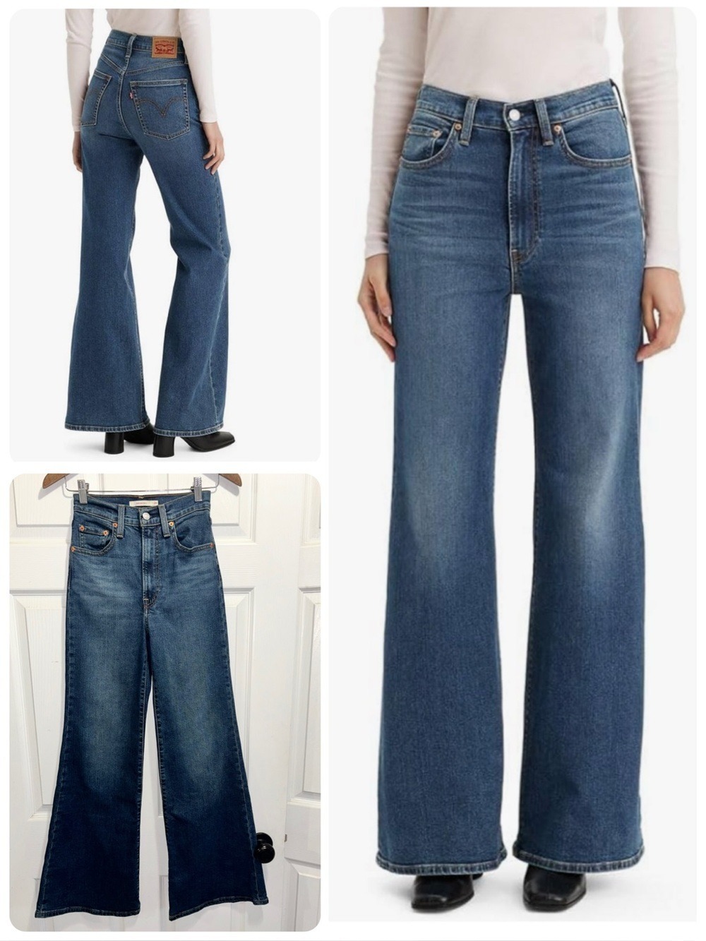 Levi's Women's Ribcage Bell Bottom Jeans High Rise Size 24